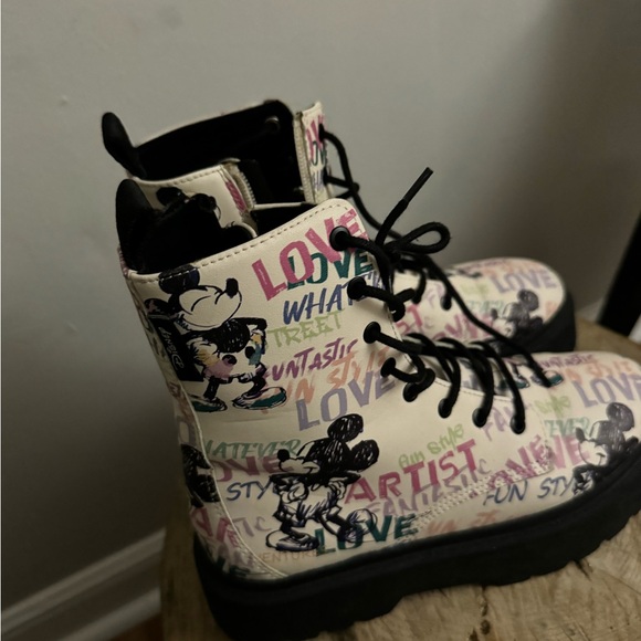 ZARA DISNEY Kids Combat Boots - Picture 1 of 4